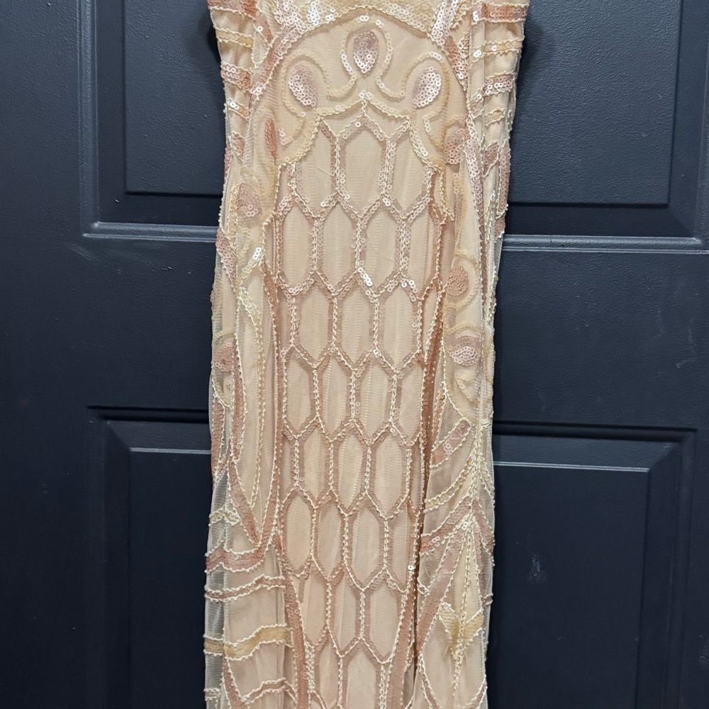 Metme Women's 1920s V Neck Sexy Straps Gatsby Party Dress Vintage Sequin Party - Picture 10 of 10